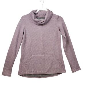KUHL Quilted Pullover Womens Size Small Athena Cowl Neck Lavender Top Ladies